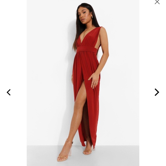 Petite plunge drape dress - Picture 1 of 4